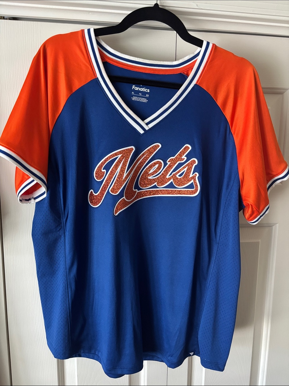 New York METS - Fanatics Sparkly Script Jersey - Ladies Size XL